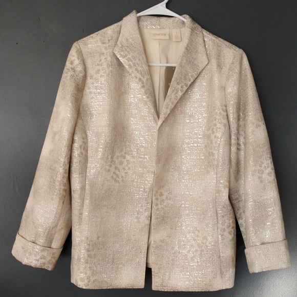 Open front cream and silver jacket - Picture 8 of 8